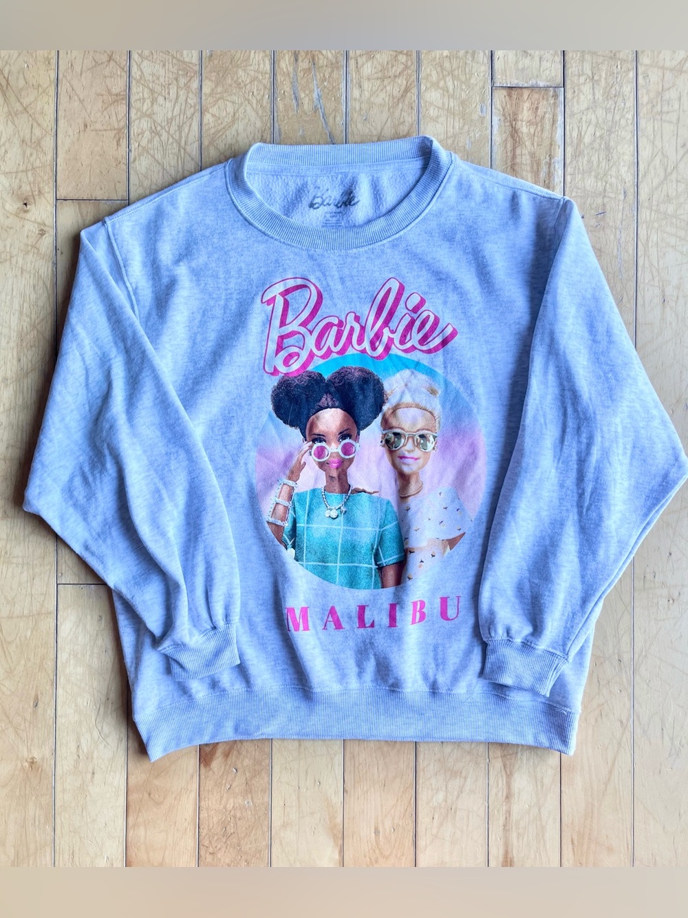 Barbie Malibu Light Gray Lightweight Sweatshirt Size Medium